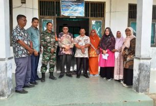 Dukung Program Pendidikan, Babinsa Koramil 01/Sungai Mas Dampingi Kunker Kadisdik Aceh Barat Ke Sekolah Pedalaman/Terpencil