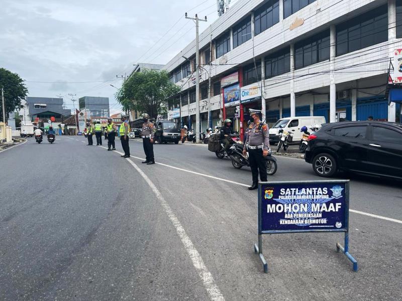 Cegah Kejahatan Jalanan, Sat Lantas Polresta Bandar Lampung Lakukan Razia KRYD