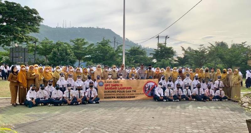 Cegah Kenakalan Remaja, Jajaran Polresta Bandar Lampung Berikan Penyuluhan Ke Sekolah