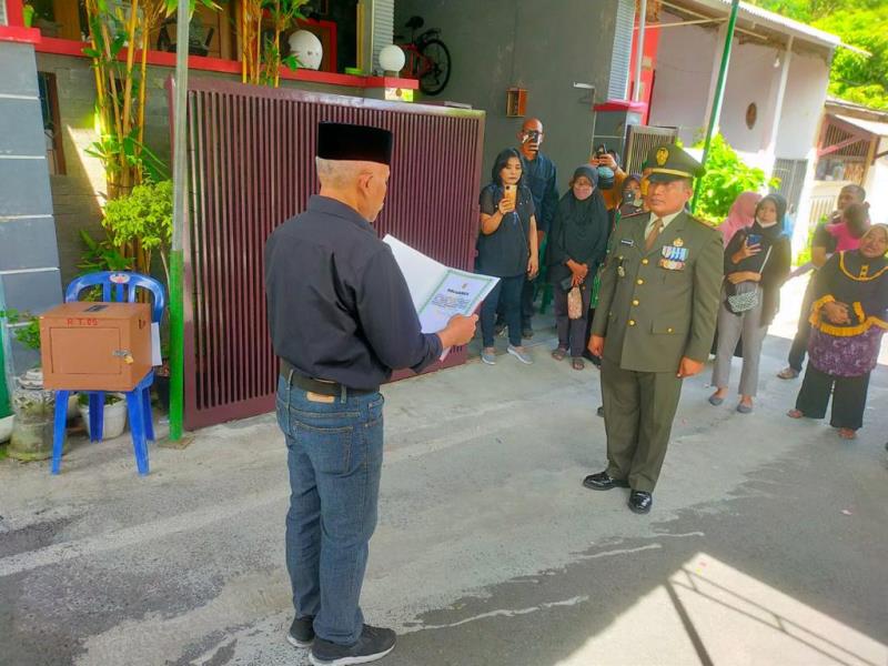 Danramil 04/Jebres Pimpin Upacara Persemayaman Militer Mantan Anggota LVRI Surakarta