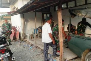 Danramil 04/Meureubo Salurkan Bantuan 25 Sak Semen Untuk Pembangunan Masjid Di Desa Balee