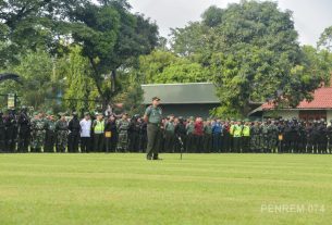 Danrem 074/Warastratama Pimpin Apel Gelar Pasukan Kunker Presiden RI, 3752 Personel Gabungan Siap Diturunkan