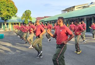 Dengan Senam SKJ 88, Kebugaran Tubuh Prajurit Kodim 0105/Abar Semakin Fit Dan Prima