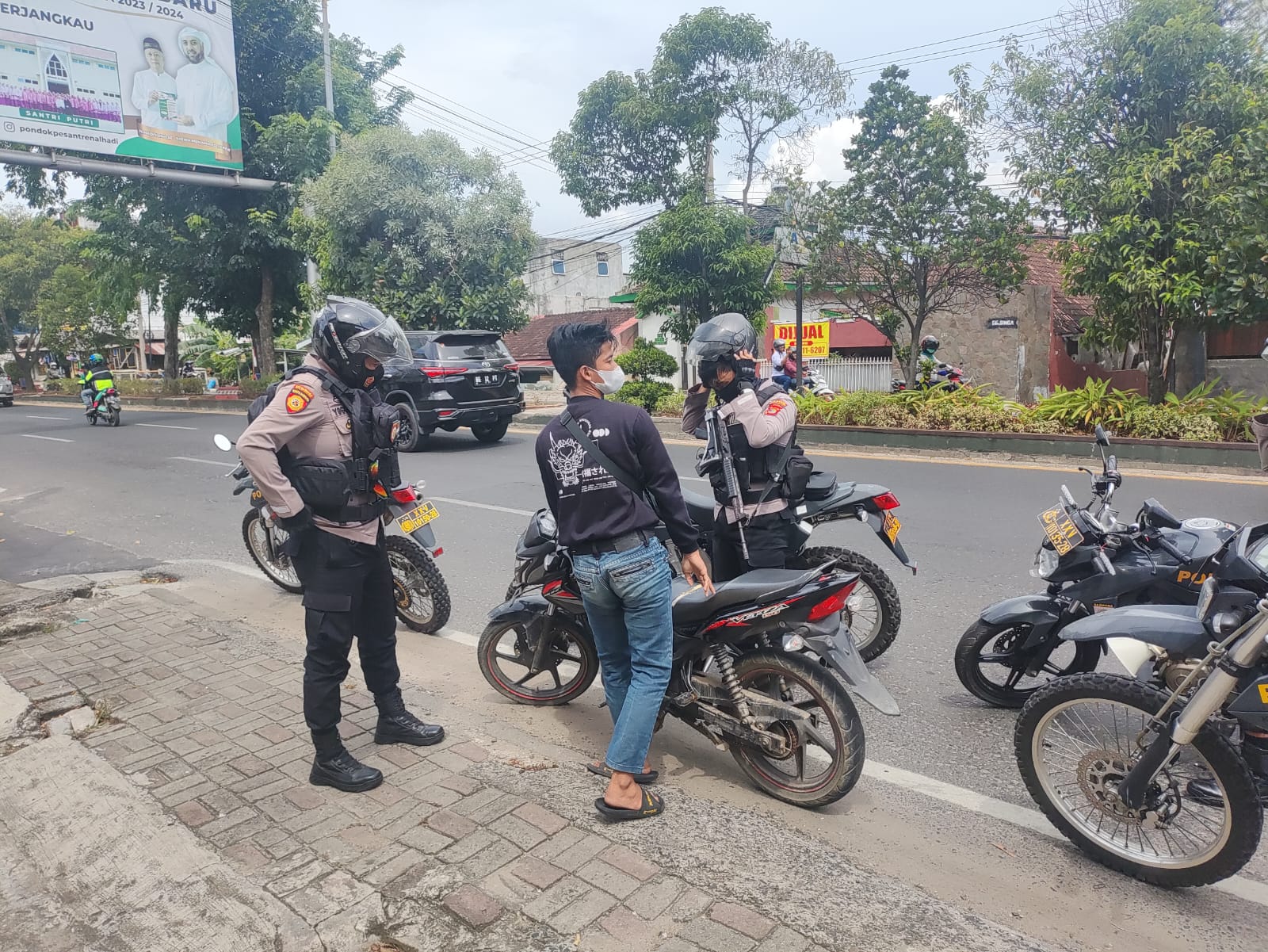 Dihentikan Karena Tidak Gunakan Plat Nomor, Tim Patroli Samapta Polresta Bandar Lampung Dapati Barang Hasil Curian