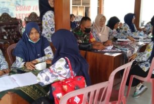 Eratkan Silahtuhrahmi, Babinsa Hadiri Pertemuan Rutin PKK