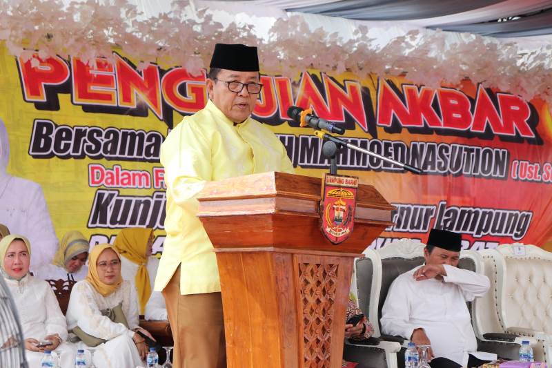 Hadiri Pengajian Akbar di Lambar, Gubernur Arinal Harapkan Masyarakat Dukung Pembangunan di Provinsi Lampung