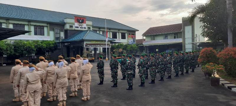 Tingkatkan Kedisiplinan Dan Patriotisme, Kodim 0410/KBL Laksanakan Upacara Bendera