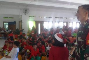 Peran Aktif Babinsa Serengan Amanan Natal Tingkat TK & SD Kanisius