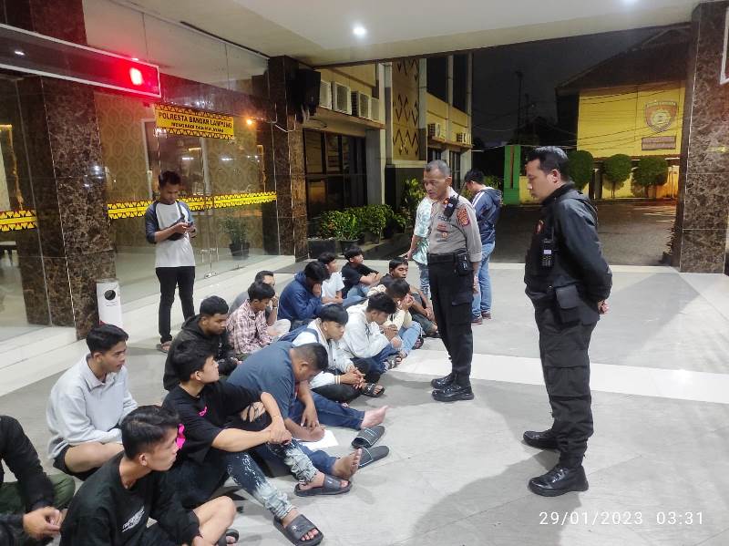 Hendak Lakukan Balap Liar, Polresta Bandar Lampung Amankan Sejumlah Remaja