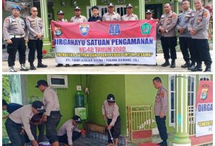 Satbinmas Polres Tuba Bersama Satpam Gelar Baksos di Tempat Ibadah, Ini Tujuannya