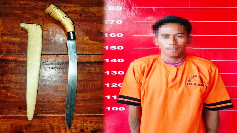 Satu Dari Dua Pelaku Curas di Perkebunan Karet Ditangkap Polsek Banjar Agung