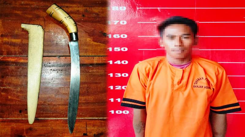 Satu Dari Dua Pelaku Curas di Perkebunan Karet Ditangkap Polsek Banjar Agung