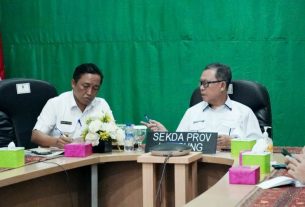 Sekdaprov Fahrizal Darminto Ikuti Webinar Dalam Rangka Mendukung Sukses Penyelenggaraan Pemilu Serentak 2024