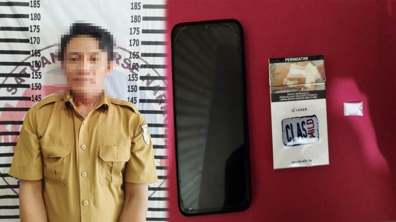 Simpan Narkotika di Kantong Saku Baju, Oknum PNS Ditangkap Polres Tulang Bawang