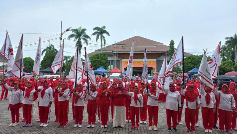 Dua Belas Klub Jantung Sehat Dilantik Dalam Kegiatan Go Red For Woman YJI Provinsi Lampung