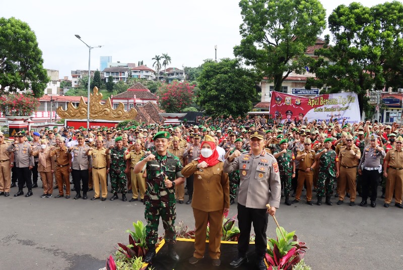 Apel Tiga Pilar, Kapolresta Bandar Lampung Siap Menjamin Keamanan dan Ketertiban di Kota Bandar Lampung