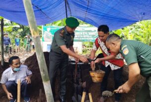 Dandim 0724/Boyolali Laksanakan Peletakan Batu Pertama RTLH