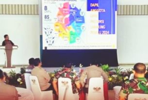 Di Makorem, Ketua KPU Lampung Erwan Bustami Narasumberi Rapim TNI-Polri