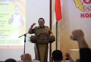 Gubernur Arinal Djunaidi terpilih menjadi Ketua Umum KONI Provinsi Lampung Masa Bakti 2023-2027