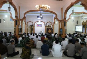 Hadiri Istighosah Isra' Mi'raj, Dandim 0105/Abar : Semoga Aceh Barat Menjadi Kota Yang Baldatun Thayyibatun Wa Rabbun Ghofur