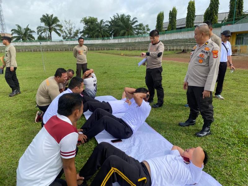 Jaga Kesehatan Personel, Polres Lampung Utara Gelar TKJ