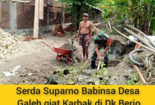 Kebersamaan Babinsa, Gotong Royong Bantu Bangun Rumah Warga