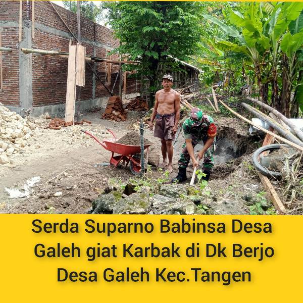 Kebersamaan Babinsa, Gotong Royong Bantu Bangun Rumah Warga
