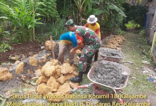 Kerja Bakti Pembuatan talud, Wujud Peran Aktif Babinsa Dalam Pembangunan Wilayah