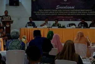 KPU Mesuji menggelar Sosialisasi Peraturan Nomor 9 Tahun 2022