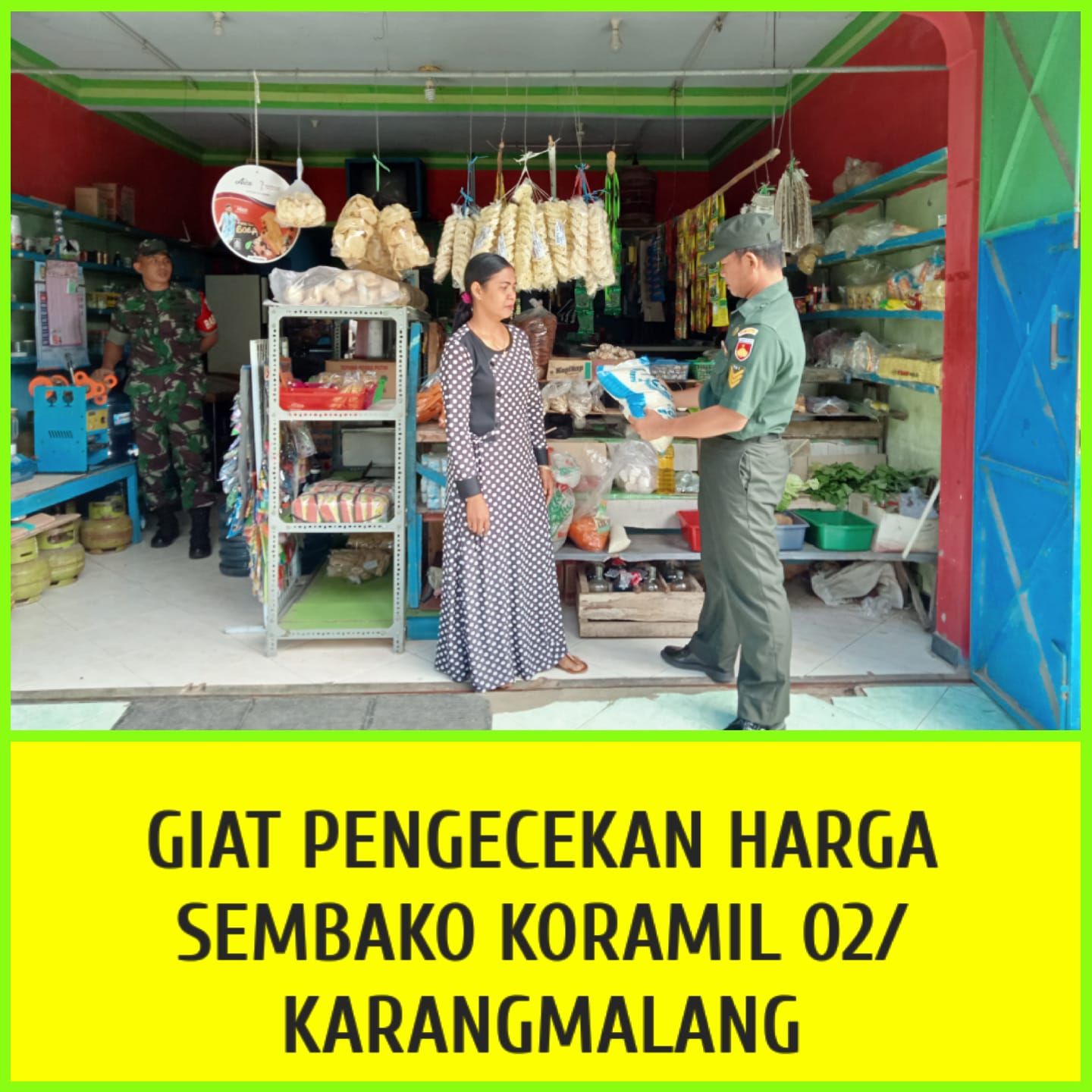 Pantau Harga Sembako, Babinsa Interaksi Dengan Pedagang di Wilayah