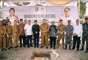 Peletakan Batu Pertama Pembangunan GOR Saburai di PKOR Way Halim