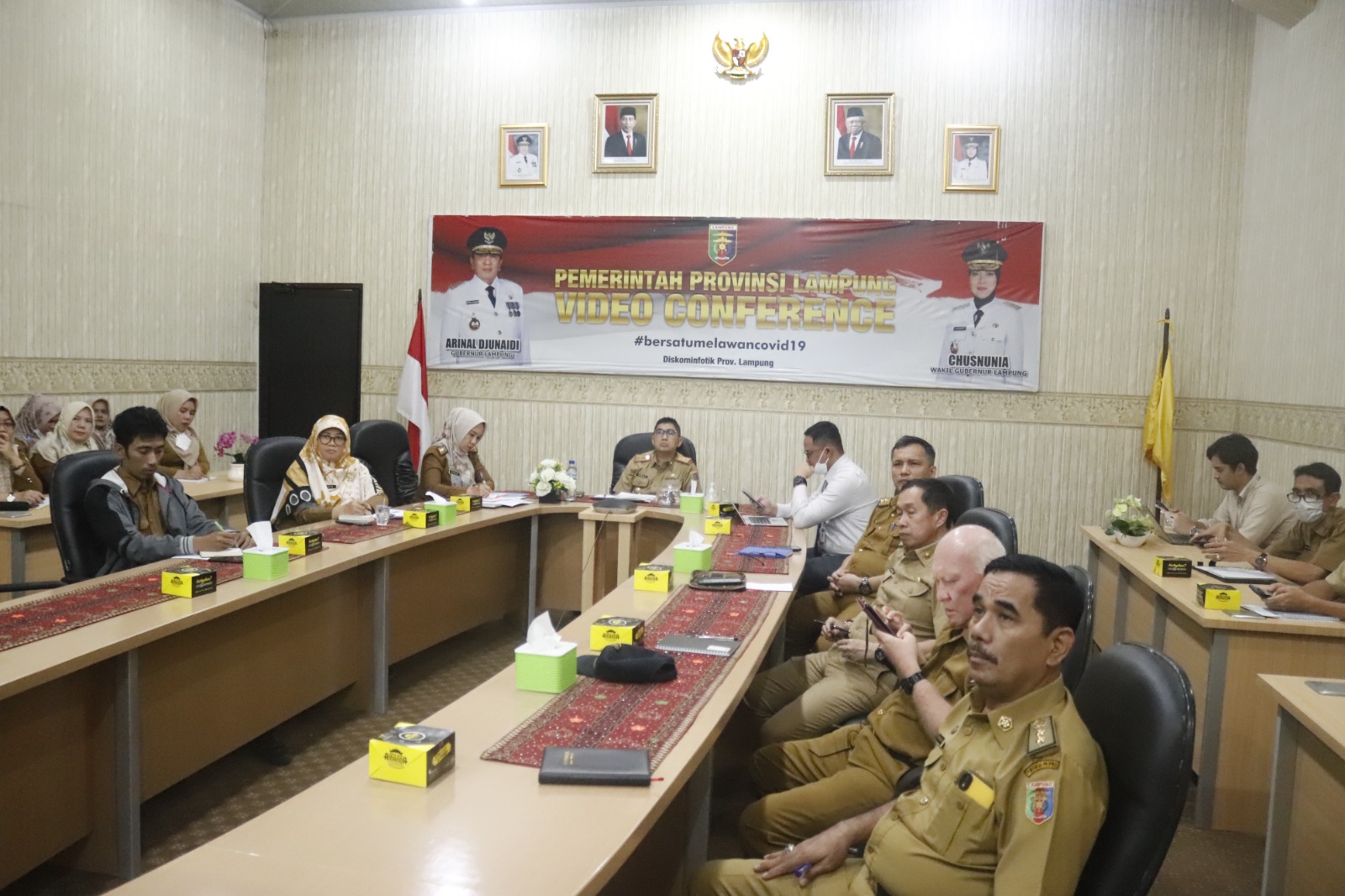Pemprov Lampung Ikuti Rapat Sosialisasi Panduan Evaluasi Kinerja TPID Tahun 2022