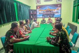 Perkuat Sinergitas TNI-POLRI, Kapolsek Laweyan Sambangi Kantor Koramil 01/Laweyan