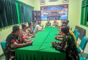 Perkuat Sinergitas TNI-POLRI, Kapolsek Laweyan Sambangi Kantor Koramil 01/Laweyan