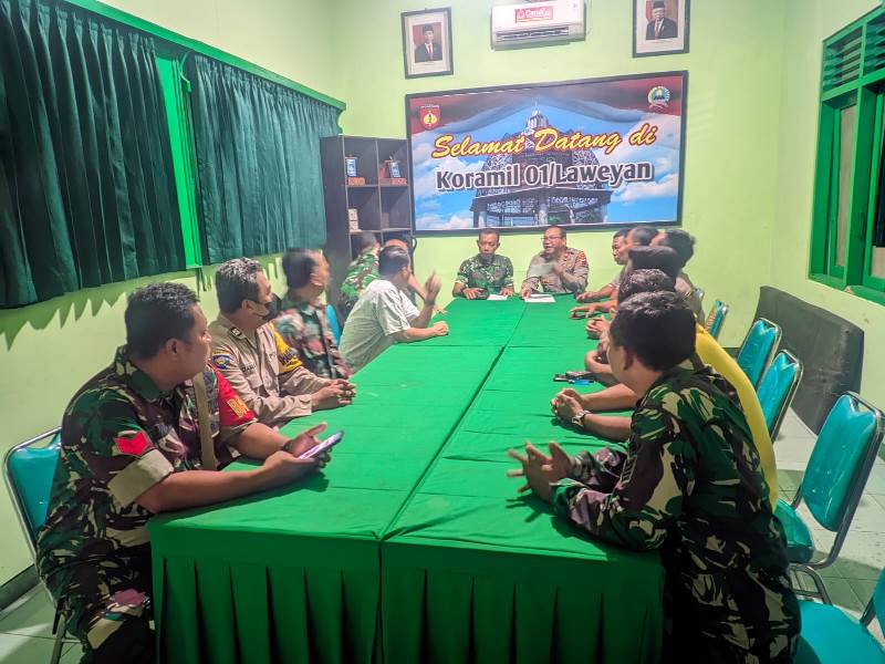Perkuat Sinergitas TNI-POLRI, Kapolsek Laweyan Sambangi Kantor Koramil 01/Laweyan