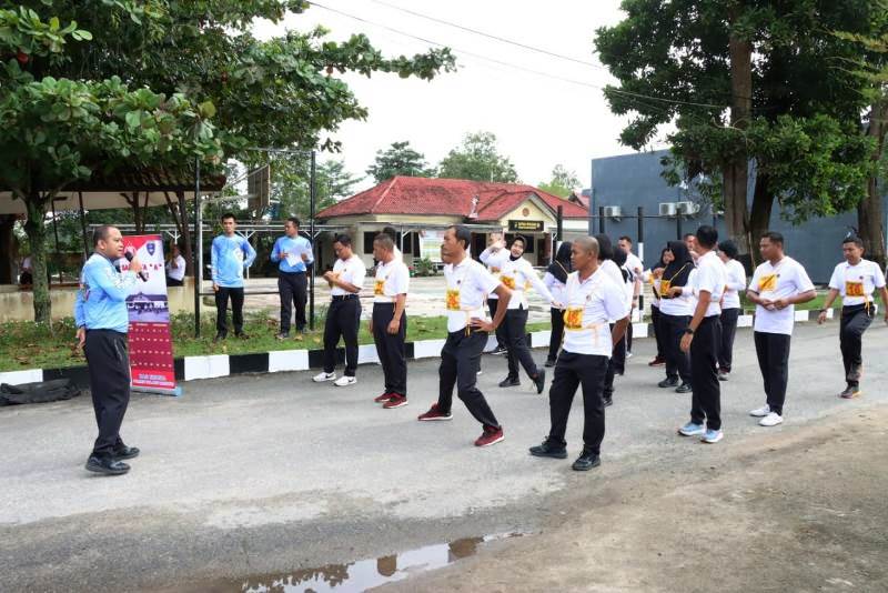 Personel Polres Tulang Bawang Laksanakan TKJ Berkala, Ini Tujuannya