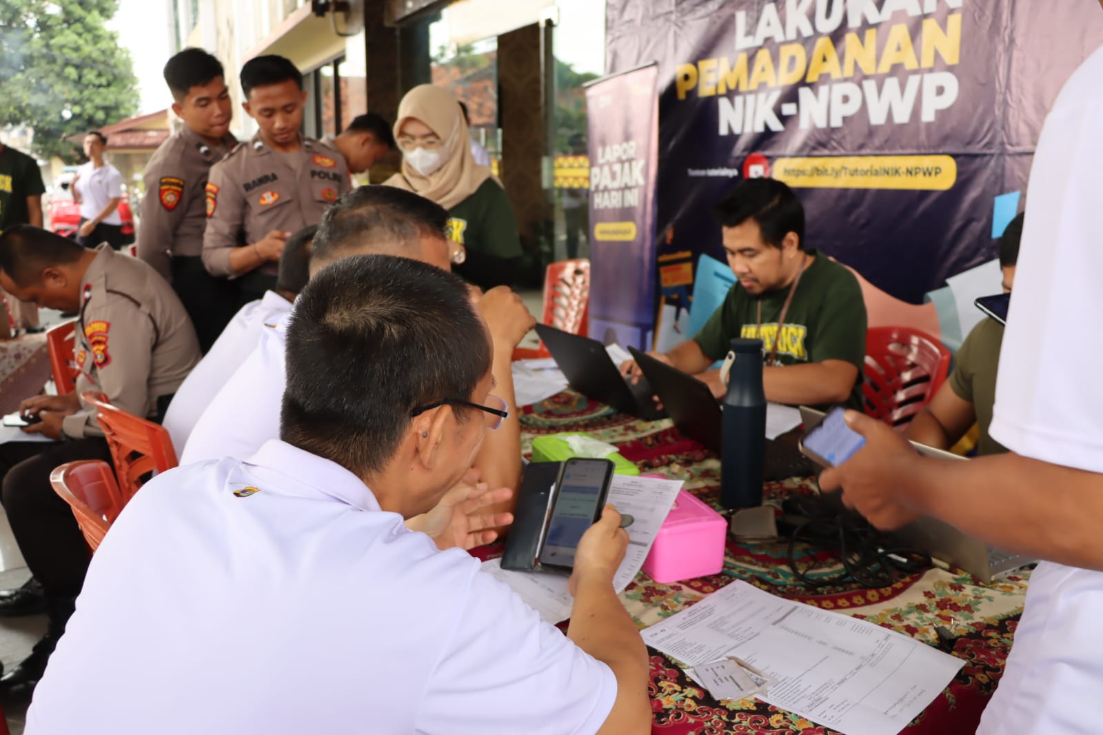 Polresta Bandar Lampung Ikuti Sosilisasi Pemadanan NIK-NPWP dan Bimtek Pelaporan SPT Tahunan