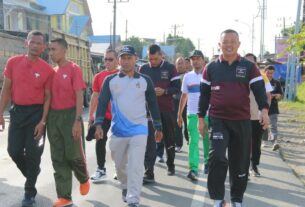 TNI - Polri Dan Forkopimda Aceh Barat Rawat Sinergitas Melalui Wadah Olahraga Bersama Di Makodim 0105/Abar