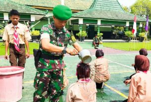 Anggota Baru Saka Wira Kartika Kodim Bojonegoro dilantik