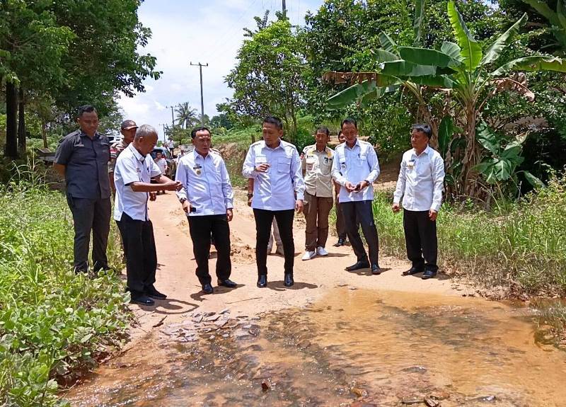 Ardian Saputra Tinjau Jalan Penghubung di Kecamatan Muara sungkai