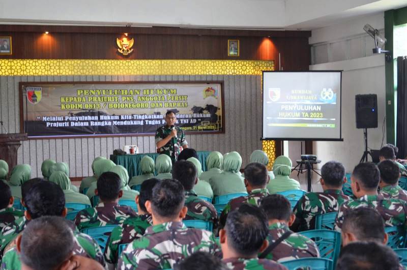 Cegah Pelanggaran, Kodim Bojonegoro Gelar Penyuluhan Hukum