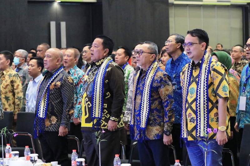 Gubernur Lampung Dampingi Menteri Perdagangan RI Buka Rapat Kerja Kementerian Perdagangan Di Provinsi Lampung