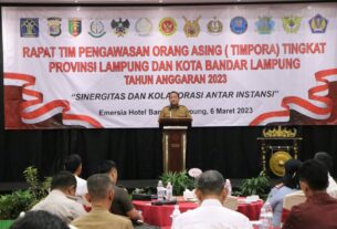 Gubernur Arinal Djunaidi Membuka Rakor Tim Pengawasan Orang Asing Tingkat Provinsi Lampung Tahun 2023