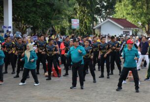Hari Jadi Provinsi Lampung ke- 59, Gubernur Arinal Djunaidi bersama Jajaran Pemprov dan Masyarakat Ikuti Senam