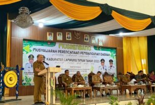 Kepala Bappeda Provinsi Lampung Mulyadi Irsan Buka Musrenbang RKPD Tahun 2024 Kabupaten Lampung Timur