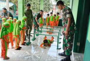 Mengenal TNI Lebih Dekat, Puluhan Anak TK Ibnu Sina Datangi Markas Koramil Jatisrono