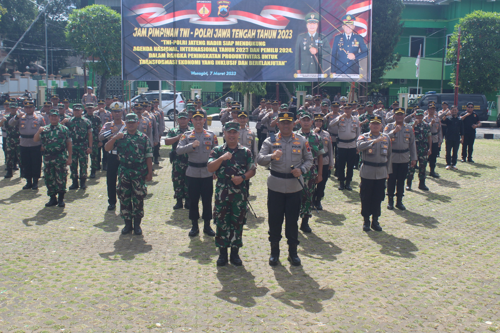 Merawat Sinergitas Dan Soliditas, TNI-Polri Di Wonogiri Gelar Apel Bersama