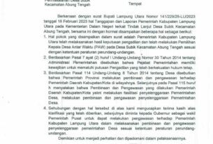 PAW Kepala Desa Sibuk Sudah Sesuai