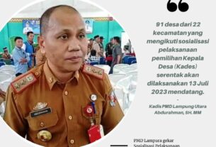 PMD Lampura gekar Sosialisasi Pelaksanaan Pilkades Tahun 2023