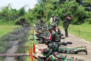 Pelihara Kemampuan Menembak Prajuritnya, Kodim Wonogiri Gelar Latihan Menembak